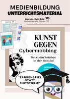 Vorschau - Mal- und Bastelvorlagen - Kunst gegen Cybermobbing - Deckblatt