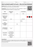 Vorschau - Arbeitsblätter - Dipol-Moleküle erkennen - Interaktives Arbeitsblatt (editierbar, mit Musterlösung) - Seite 1