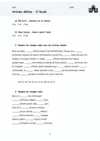 Vorschau - Arbeitsblätter - Articles définis - Der bestimmte Artikel im Französischen - Seite 1