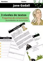 Vista previa - Unidades / Secuencias / Situaciones de Aprendizaje - Mujer y Ciencia: Jane Goodall - 3 niveles de comprensión lectora y actividades - Portada