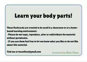 Προεπισκόπηση - Flashcards - Body flashcards - Εξώφυλλο