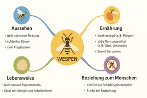 Vorschau - Arbeitsblätter - Arbeitsblätter zum Thema "Wespen" + Lösung & MP3 + Mindmap + Infografik - Seite 2