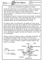 Vorschau - Unterrichtsreihen - Klasse 2, Klasse 3, DaZ, Sachtext Lesen und Verstehe die Erdbeerpflanze (differenzierter Lesetext) - Seite 1