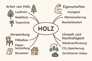 Vorschau - Arbeitsblätter - Lernposter + Arbeitsblatt "Holz" + Onlineübung & MP3 + Mindmap + Infografik - Seite 3