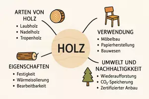 Vorschau - Arbeitsblätter - Lernposter + Arbeitsblatt "Holz" + Onlineübung & MP3 + Mindmap + Infografik - Seite 2