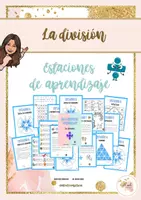 Vista previa - Hojas de trabajo - Estaciones de aprendizaje - La división - Portada