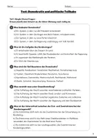 Vorschau - Test - Test zu Grundsätzen der Demokratie und politischen Teilhabe - Deckblatt