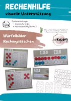 Vorschau - Fördermaterial/Inklusion - Rechenhilfe, Würfelbilder, bis ZR 20, visuelle Unterstützung - Deckblatt
