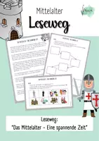 Vorschau - Arbeitsblätter - Leseweg "Das Mittelalter - eine spannende Zeit" - Klasse 3+4 - Deckblatt