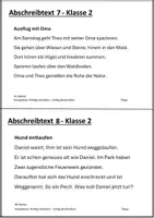 Vorschau - Arbeitsblätter - Abschreibtexte Klasse 2 | Ausflug mit Oma + Hund entlaufen - Deckblatt