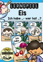 Vorschau - Spiele - Lesespiel "Ich habe... - wer hat ...?" Eissorten (DaF/DaZ) - Deckblatt