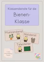 Vorschau - Bildkarten - Klassendienste für deine Bienen-Klasse - Deckblatt