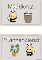 Vorschau - Bildkarten - Klassendienste für deine Bienen-Klasse - Seite 3