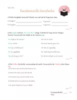Vorschau - Arbeitsblätter - Test/ Übung Satzglieder differenziert - Deckblatt