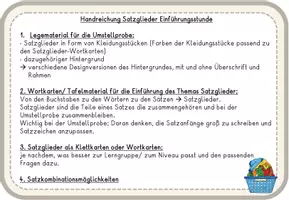 Vorschau - Arbeitsblätter - Materialpaket Satzglieder Einführung, Suchsel & Spiel - Seite 3