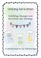 Vorschau - Fördermaterial/Inklusion - Kartei Umfang berechnen - Deckblatt