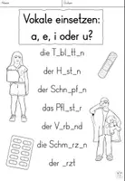 Vorschau - Arbeitsblätter - Vokale einsetzen "Ich bin krank" DaZ / DaF / Deutsch - Seite 2
