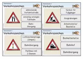 Vorschau - Aufgabenkarten - Klammerkarten Verkehrszeichen (Fahrradprüfung 4. Klasse) - Seite 3
