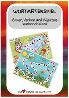 Vorschau - Spiele - Wortartenspiel - Nomen, Verben und Adjektive spielerisch üben (auch mit Grundwortschatz NRW) (Wortart nach Montessori) - Deckblatt