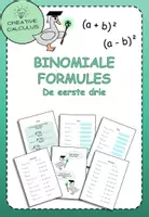 Voorbeeld - Binomiale formules De eerste drie - Voorblad