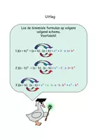Voorbeeld - Binomiale formules De eerste drie - Pagina 1