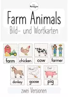 Vorschau - Präsentationen/Tafelbilder - Farm Animals ( Wort- / Bildkarten) - Englisch - Deckblatt
