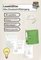 Vorschau - Arbeitsblätter - Leseblätter Niko-Druckschriftlehrgang - Deckblatt