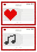 Vorschau - Mal- und Bastelvorlagen - Pixel Art - Codieren von Pixelbildern - Informatische Bildung im Kunstunterricht - Seite 3
