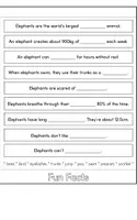 Vorschau - Arbeitsblätter - African Elephant - Flip Book - Seite 1