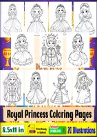 Aperçu - Matériel pour travaux manuels / dessin - Royal Princesse Coloring Pages - Page de couverture