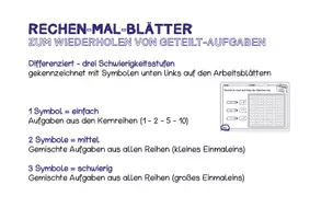 Vorschau - Arbeitsblätter - Monster Rechenmalblätter 6 ABs Pixelbilder Division Kopfrechnen kleines + großes Einmaleins 1x1 - Seite 2