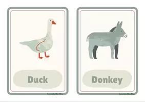 Προεπισκόπηση - Flashcards - Farm animals flashcards - Σελίδα 1
