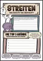 Vorschau - Arbeitsblätter - Streit mit Freunden - 11 Arbeitsblätter mit Streitregeln - Ich-Botschaften - Seite 1