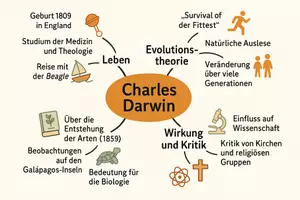 Vorschau - Arbeitsblätter - Lernposter + Arbeitsblätter zum Thema "Charles Darwin" + Lösung & MP3 + Mindmap + Infografik - Seite 3