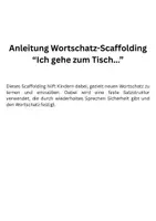 Vorschau - Präsentationen/Tafelbilder - mündliches Scaffold Scaffolding Wortschatz DAZ - Seite 1