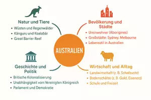 Vorschau - Arbeitsblätter - Lernposter + Arbeitsblatt zum Thema "Australien" + Onlineübung & MP3 + Mindmap + Infografik - Seite 3