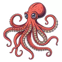 Vorschau - selbst erstellte Cliparts/Grafiken - 7 Oktopus Cliparts – Niedliche Aquarell-Illustrationen im PNG-Format mit transparentem Hintergrund - Seite 1