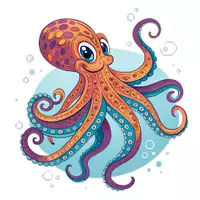 Vorschau - selbst erstellte Cliparts/Grafiken - 7 Oktopus Cliparts – Niedliche Aquarell-Illustrationen im PNG-Format mit transparentem Hintergrund - Seite 3