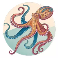 Vorschau - selbst erstellte Cliparts/Grafiken - 7 Oktopus Cliparts – Niedliche Aquarell-Illustrationen im PNG-Format mit transparentem Hintergrund - Seite 2