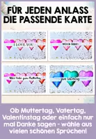 Vorschau - Mal- und Bastelvorlagen - Valentinstag Kunstprojekt Karte + Basteln für Muttertag Vatertag – Kunst fachfremd unterrichten | Kunstunterricht Grundschule + Sekundarstufe | GOLDHERZEN VIDEO-TUTORIAL - Seite 1