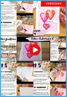 Vorschau - Arbeitsblätter - Valentinstag Karte & Kunst + Basteln für Muttertag Vatertag – Kunst fachfremd unterrichten | Kunstunterricht Grundschule + Sekundarstufe | Kunstprojekt HERZBALLONS VIDEO-TUTORIAL - Seite 2