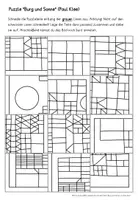 Vorschau - Mal- und Bastelvorlagen - Materialpaket Paul Klee Kunstwerke puzzeln - Seite 2