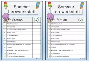 Vorschau - Arbeitsblätter - SOMMER / Lernwerkstatt (DaZ) - Seite 1