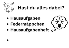Vorschau - Poster - Türschild „Stopp – Hast du an alles gedacht?“ | Erinnerung für mehr Selbstorganisation im Schulalltag - Deckblatt