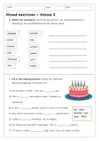 Vorschau - Arbeitsblätter - Übungsaufgaben Englisch Klasse 5 - Deckblatt