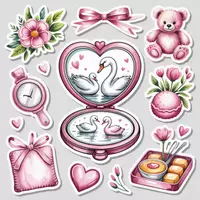 Vorschau - selbst erstellte Cliparts/Grafiken - 20 Muttertag Cliparts – PNG-Grafiken mit grauem Hintergrund für Karten & Deko - Seite 1