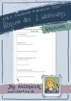 Vorschau - Arbeitsblätter - AFB 1: Arbeitsblatt zum Video "Beginn des 2. Weltkriegs" - Deckblatt