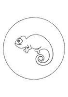 Vorschau - Mal- und Bastelvorlagen - runde Prickelbilder / Fensterbilder Thema Chamäleons - Grundschule - Bastelvorlagen - Seite 3