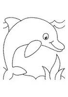 Vorschau - Mal- und Bastelvorlagen - Prickelbilder / Fensterbilder Thema Delfine - Grundschule - Bastelvorlagen - Seite 1