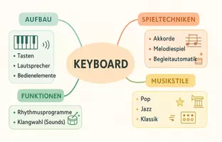 Vorschau - Arbeitsblätter - Lernposter + AB mit Fragen zum Thema "Keyboard" + Lösungsblatt + Mindmap + Infografik - Seite 3